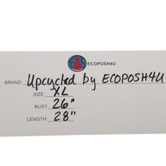 Upcycled Distressed Flannel with "Butterfrog" Embroidered Patch XL - Picture 7 of 7